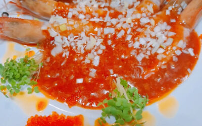 生ボタン海老の冷製エビチリ